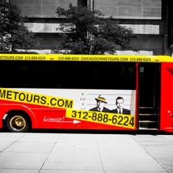 Crime Bus Pic color BW
